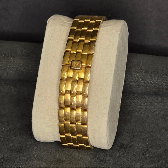 Pierre Cardin Wrist Watch Womens Gold Black Quartz Analog Dress Vintage - Picture 6 of 6